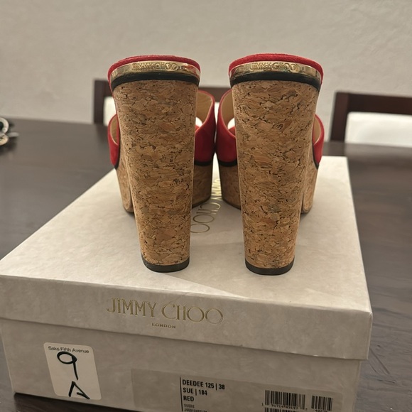 Jimmy Choo Deedee 125 red suede - Picture 3 of 5